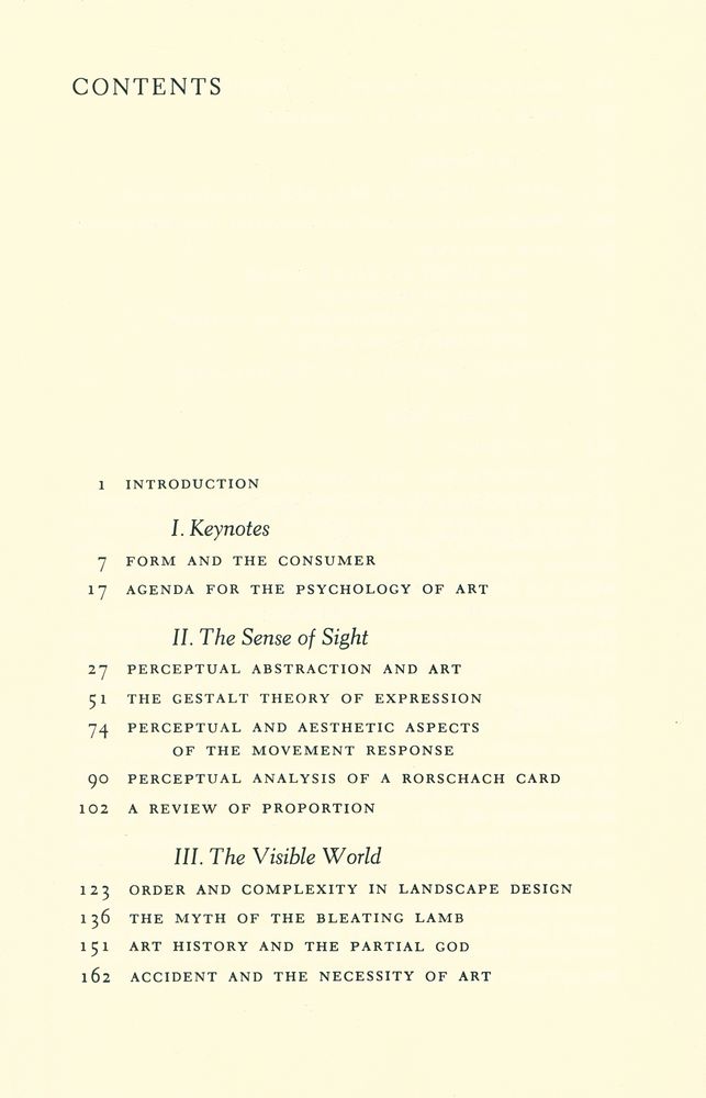 『TOWARD A PSYCHOLOGY of ART : COLLECTED ESSAYS』 2
