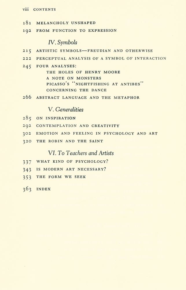 『TOWARD A PSYCHOLOGY of ART : COLLECTED ESSAYS』 3