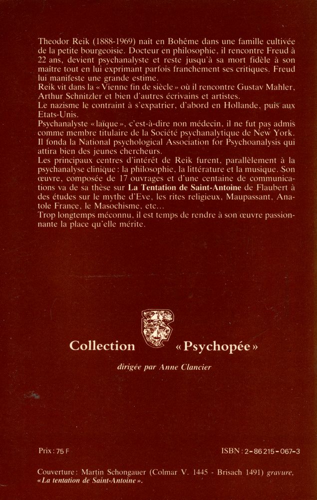 『THÉODOR REIK : Le trajet d'un psychanalyste de Vienne <<fin de siècle>> aux États - Unis』 4
