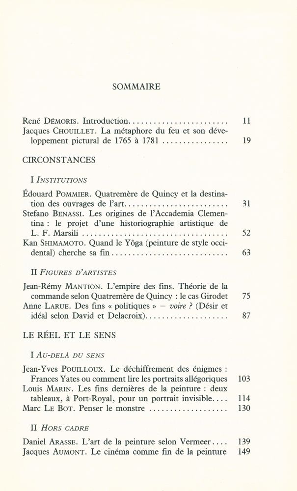 『Les Fins de la peinture : actes du colloque / organisé par le Centre de recherches Littérature et arts visuels, 9 - 11 mars 1989』 2