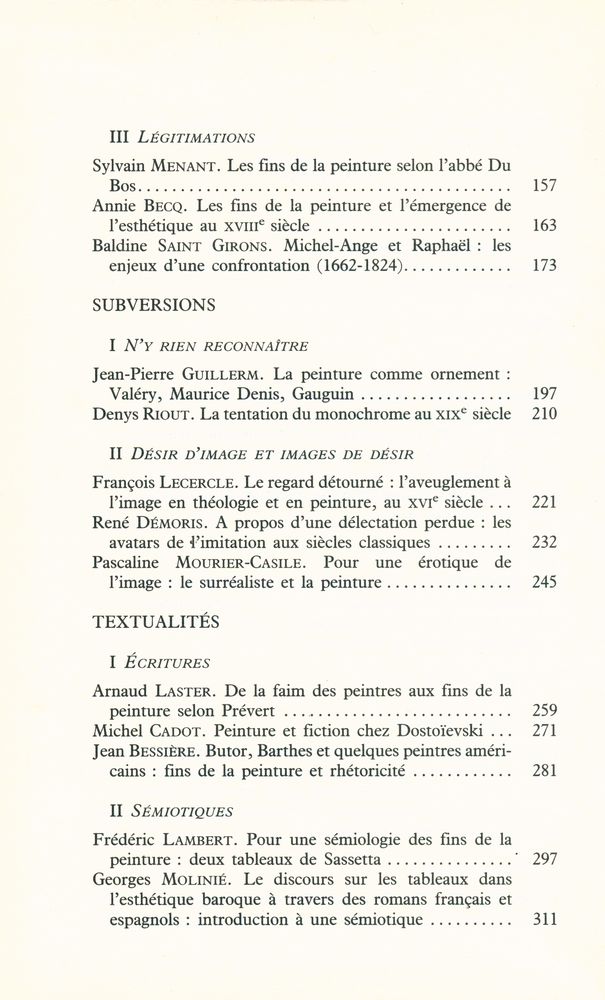 『Les Fins de la peinture : actes du colloque / organisé par le Centre de recherches Littérature et arts visuels, 9 - 11 mars 1989』 3