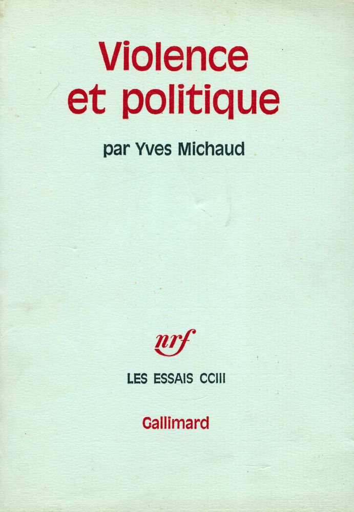『Violence et politique』 1
