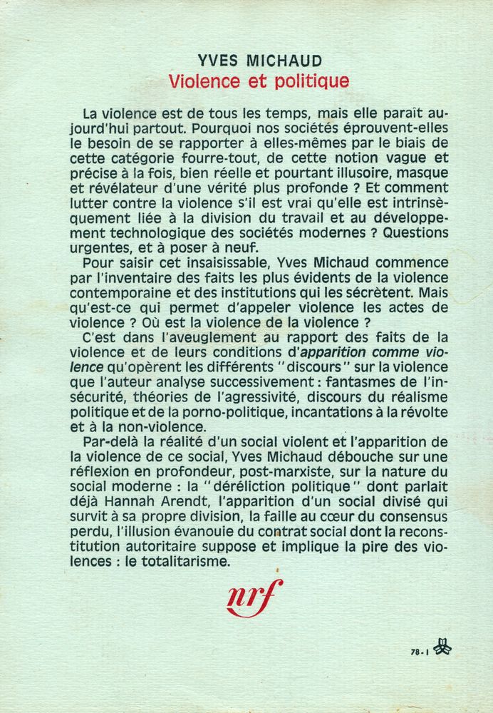 『Violence et politique』 5