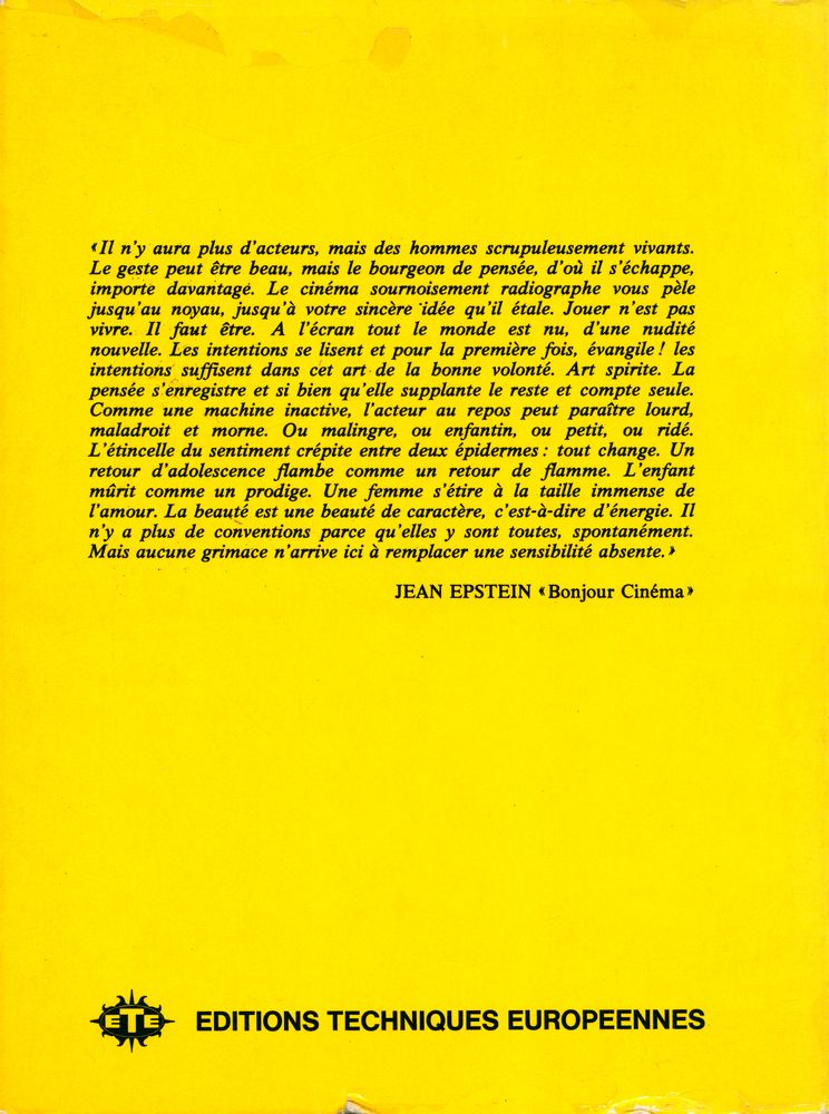 『MISE EN SCENE ET IMAGINATION: Première syntaxe pour une direction des acteurs au cinéma et à la télévision Ⅱ』 3