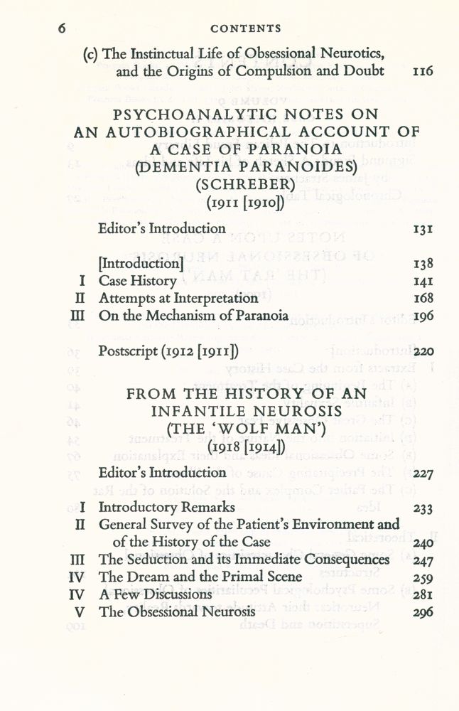 『Case Histories Ⅱ : The 'Rat Man', Schreber, The 'Wolf Man', A Case of Female Homosexuality』 3