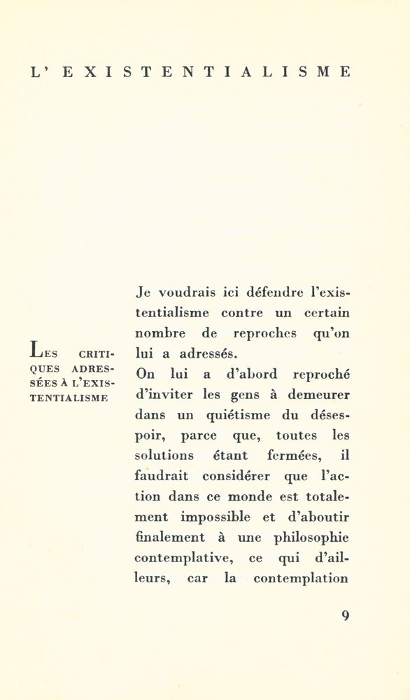 『L'EXISTENTIALISME est un humanisme』 2