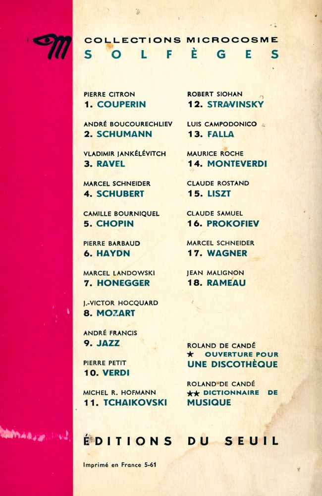 『DICTIONNAIRE DE MUSIQUE』 3