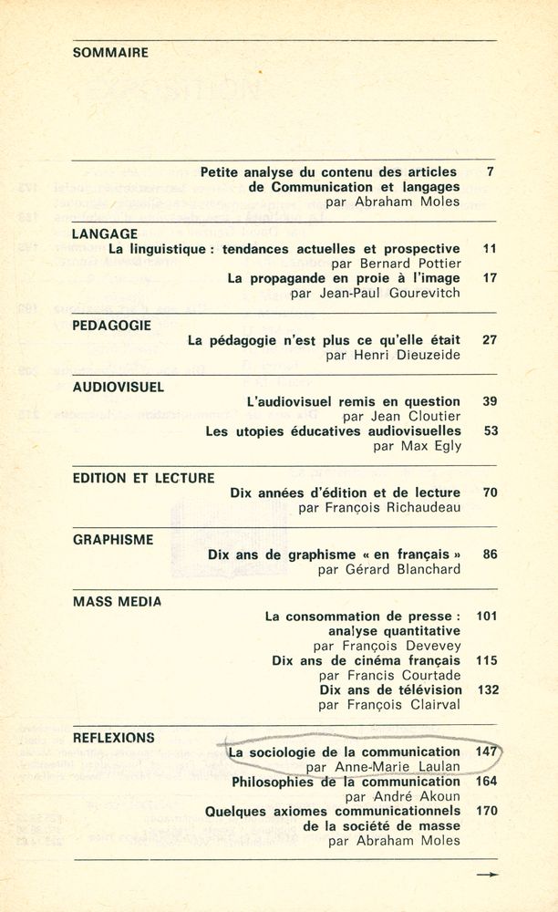 『communication et langages』 NUMERO 41 - 42 (1 TRIMESTRE 1979) 2