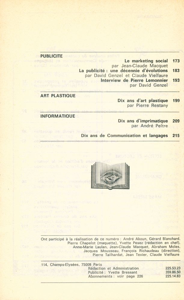 『communication et langages』 NUMERO 41 - 42 (1 TRIMESTRE 1979) 3