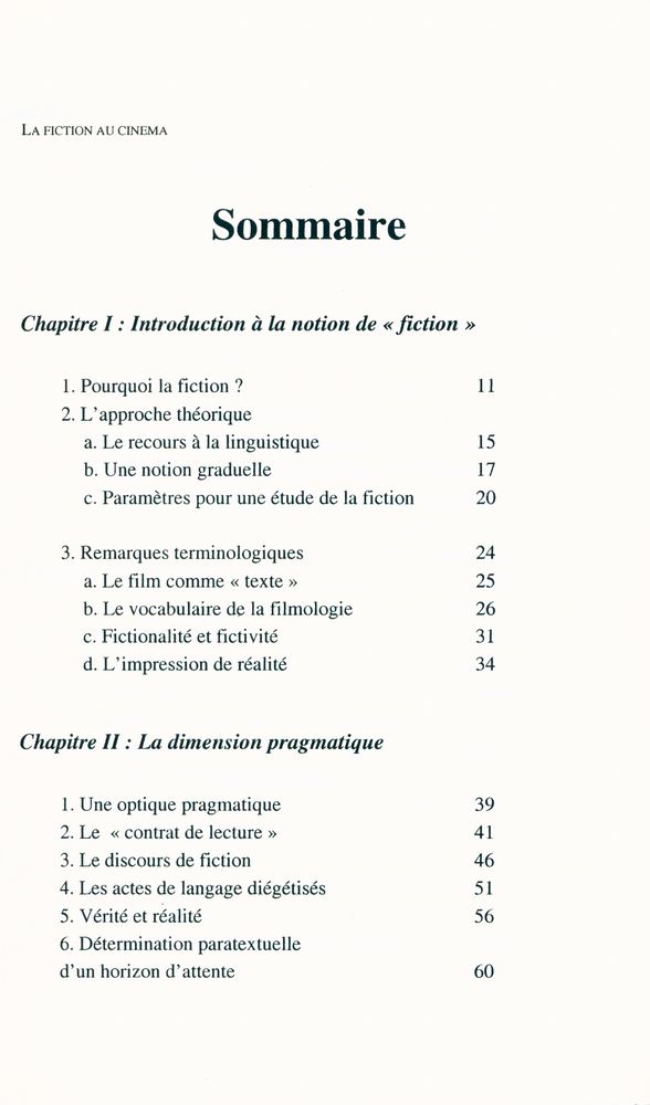 『La fiction au cinéma』 2