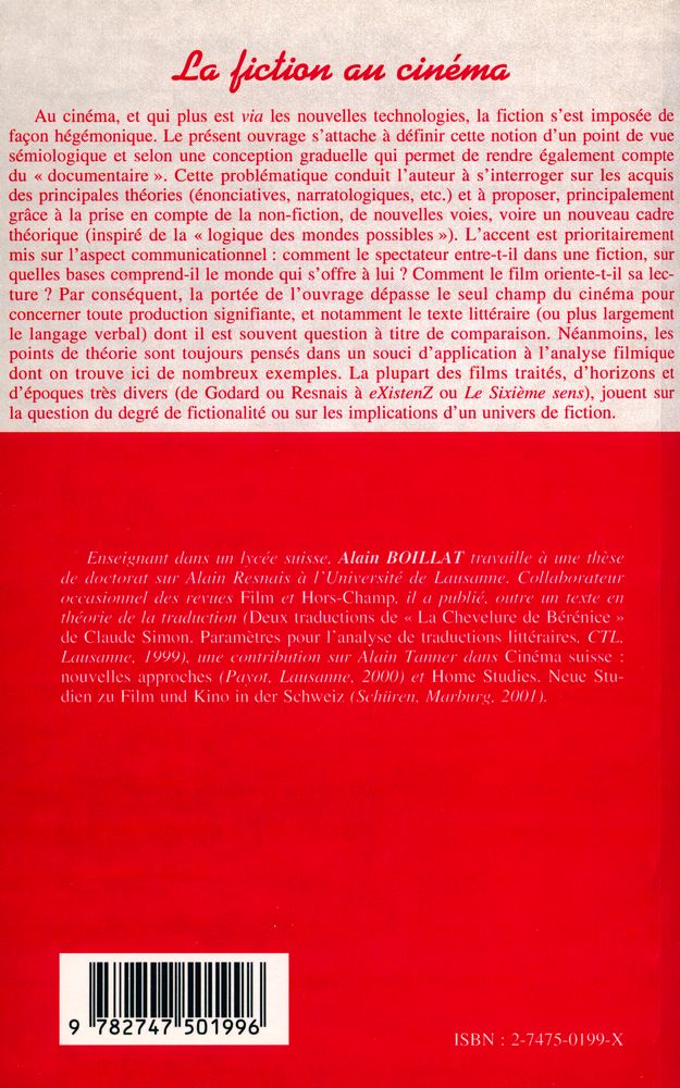 『La fiction au cinéma』 6