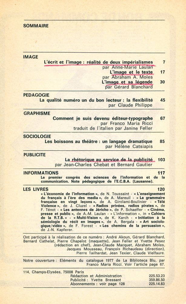 『communication et langages』 NUMERO 38 (2e TRIMESTRE 1978) 2
