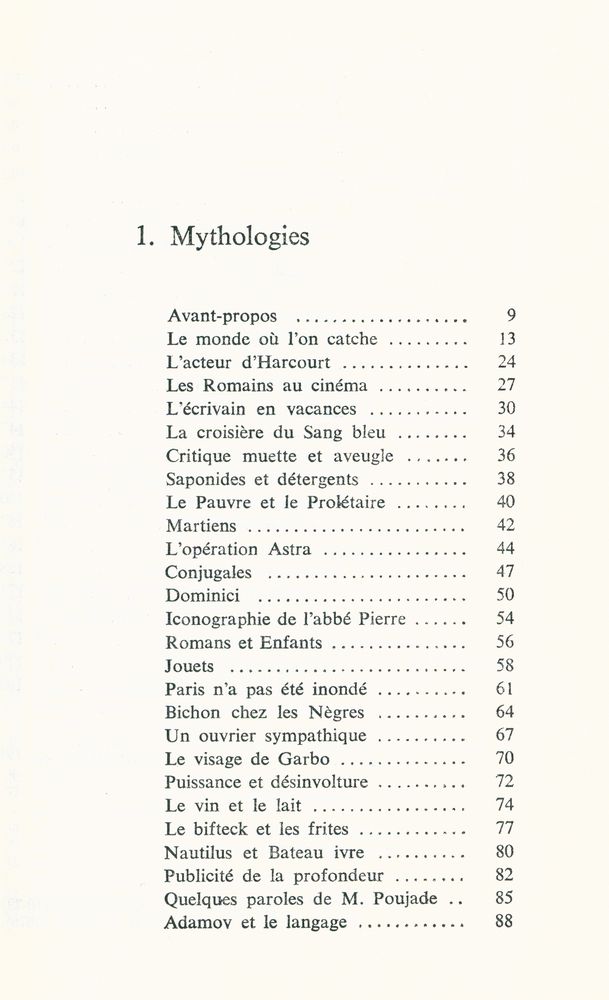 『Mythologies』 2
