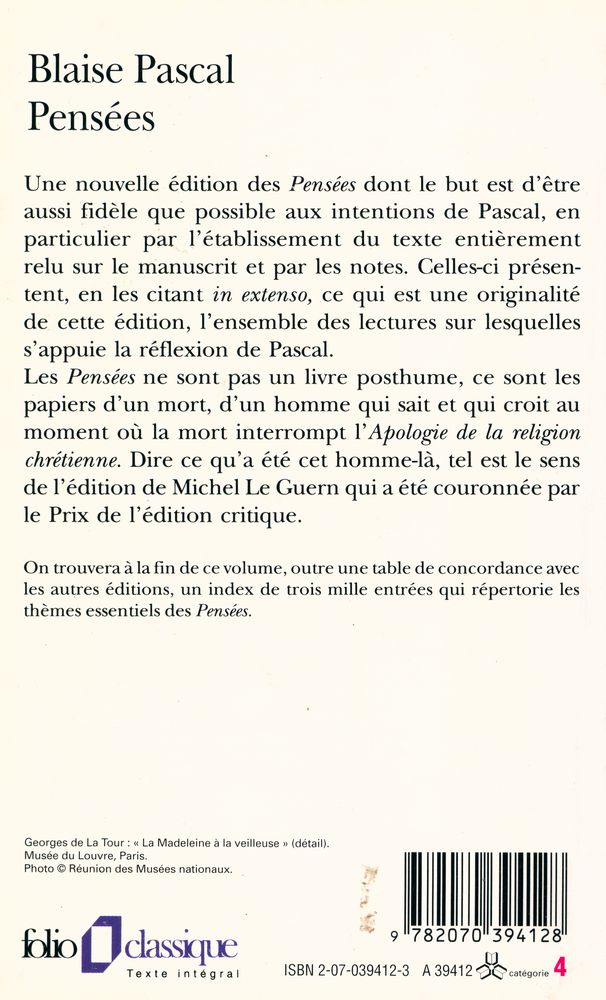 『Pascal Pensées』 6