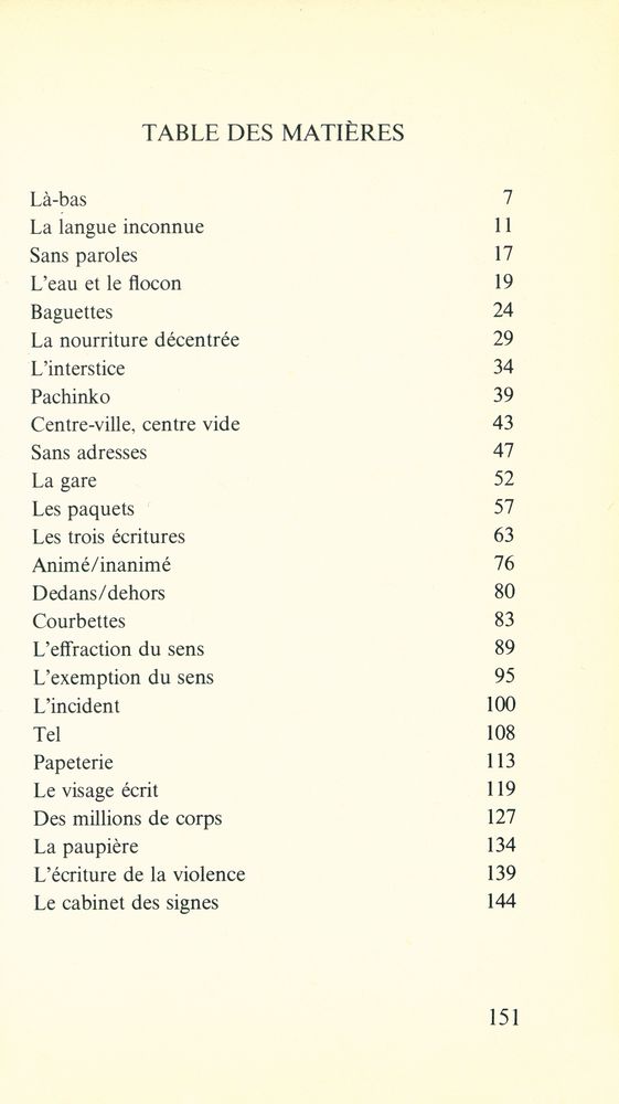 『L'EMPIRE DES SIGNES』 2