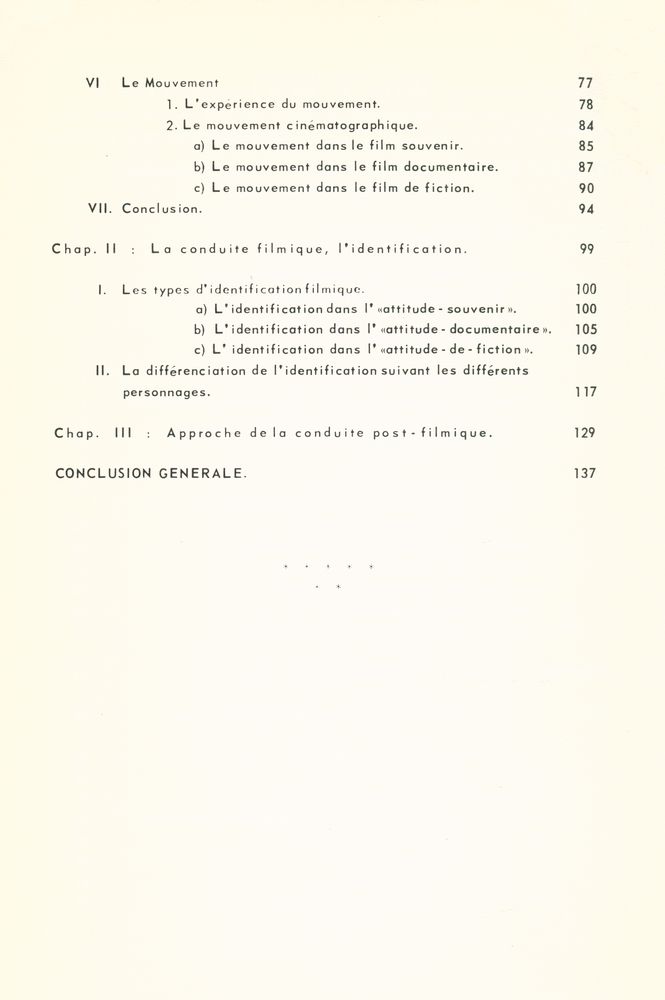 『LES STRUCTURES DE L'EXPÉRIENCE FILMIQUE : L'identification filmique』 3
