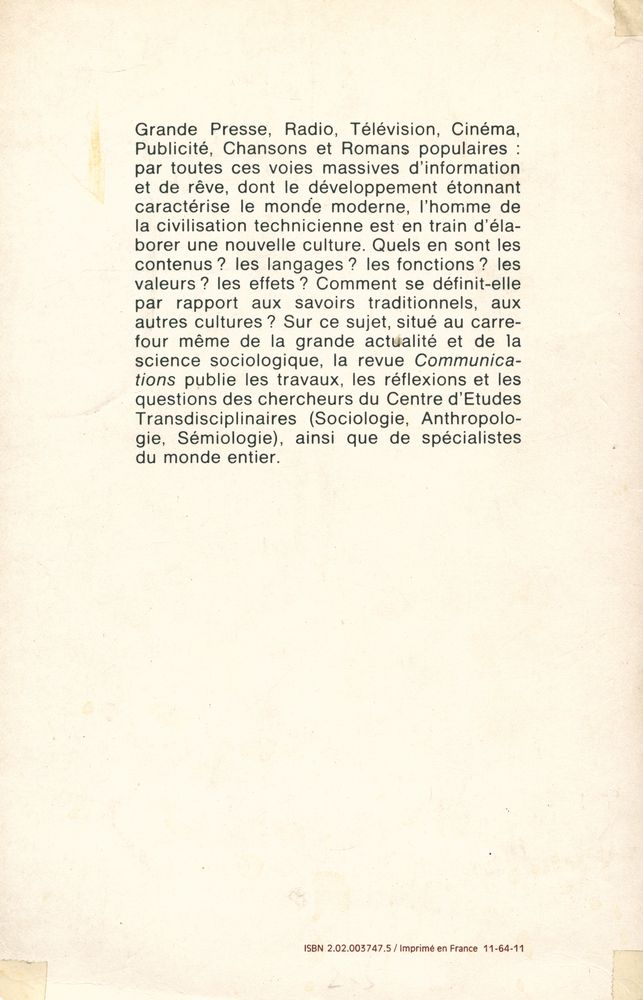 『COMMUNICATIONS』 4/1964 2