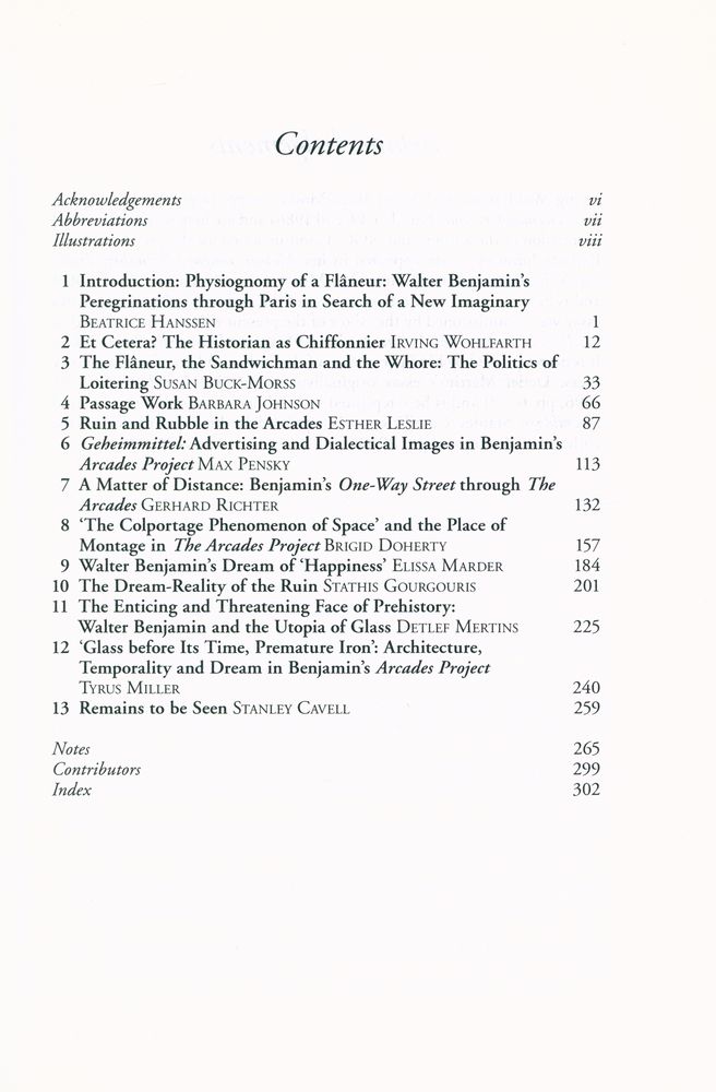 『WALTER BENJAMIN and THE ARCADES PROJECT』 2