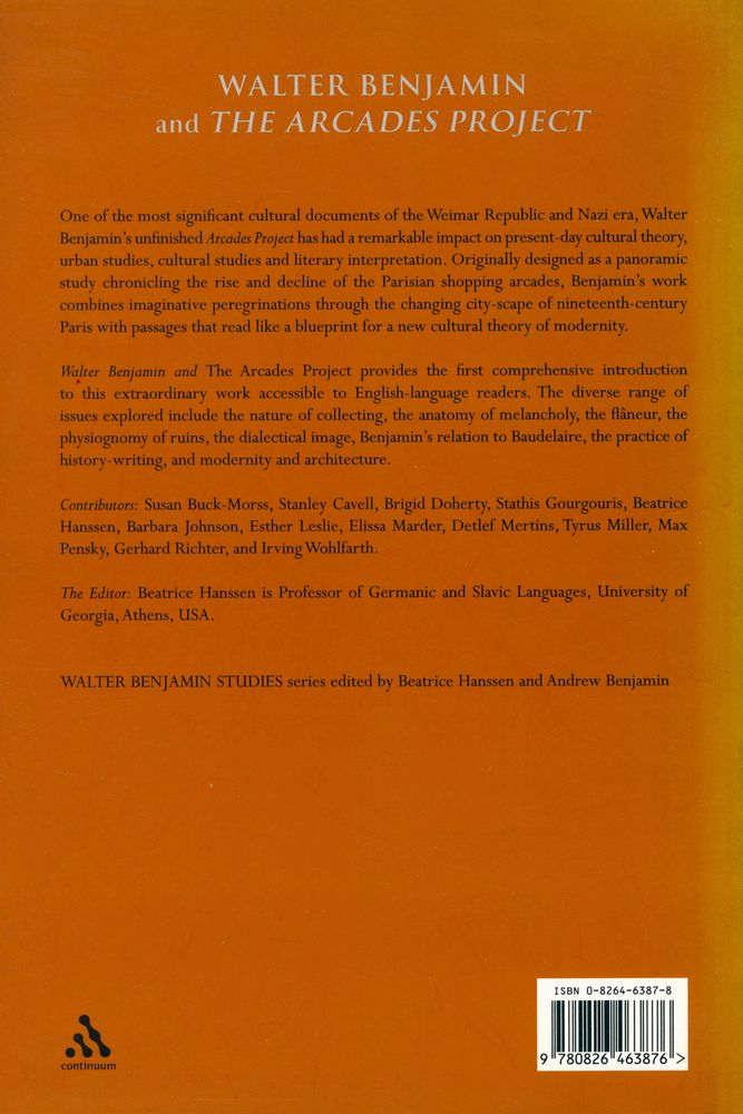 『WALTER BENJAMIN and THE ARCADES PROJECT』 3