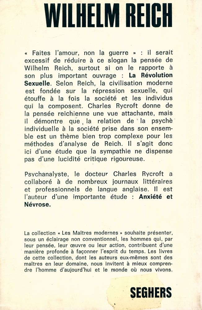 『WILHELM REICH』 3
