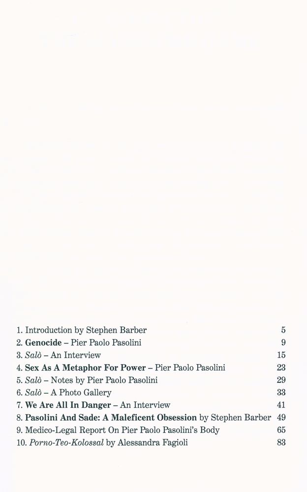 『PASOLINI : THE MASSACRE GAME Terminal Film, Texts, Words 1974 - 75』 2