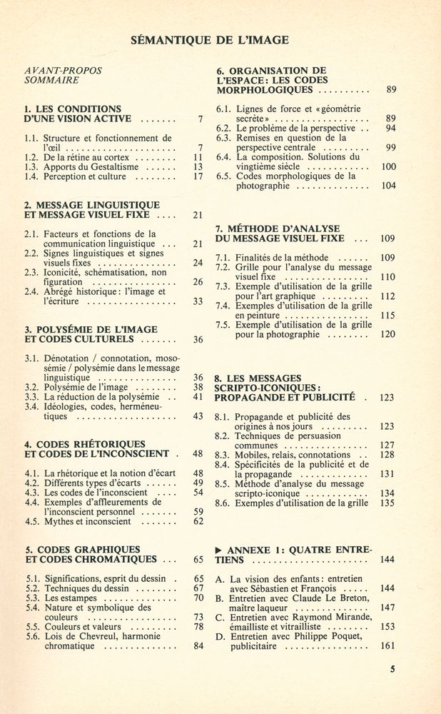 『SEMANTIQUE DE L'IMAGE : Pour une approche méthodique des messages visuels』 2