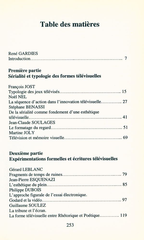 『Télévision : questions de formes』 2