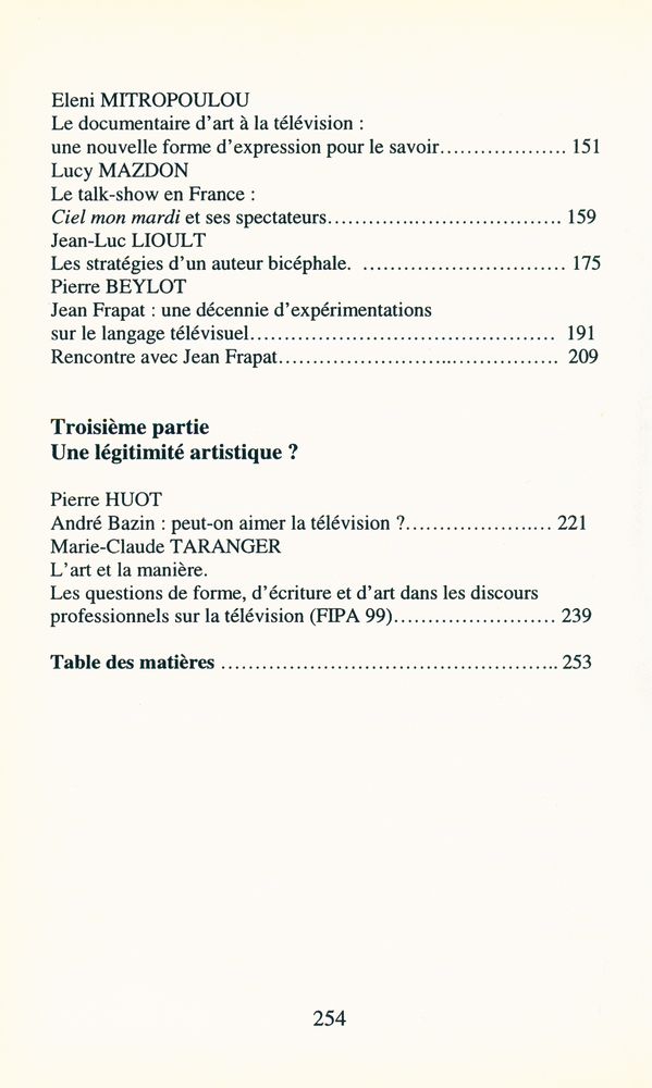 『Télévision : questions de formes』 3