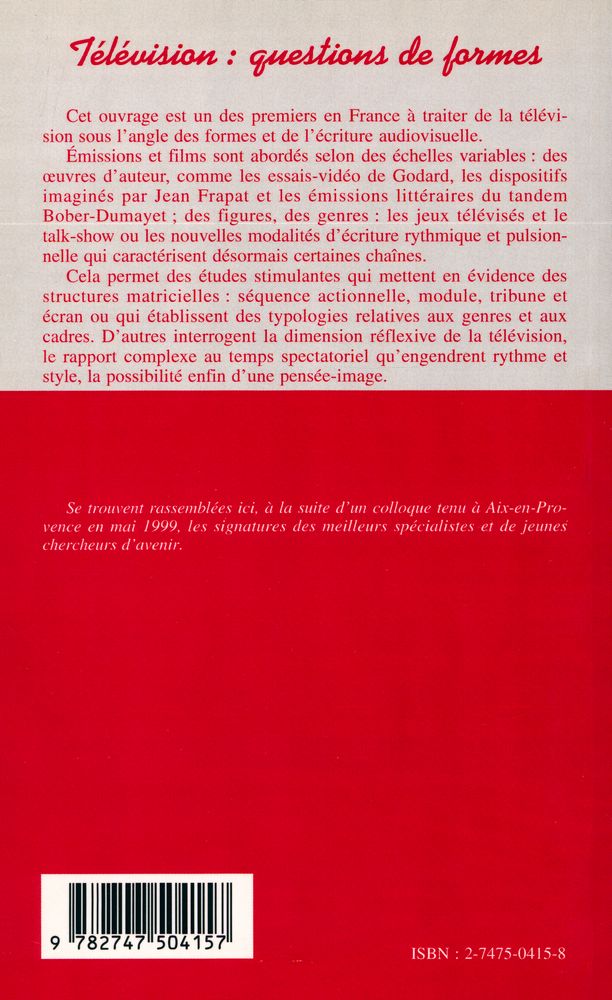 『Télévision : questions de formes』 4