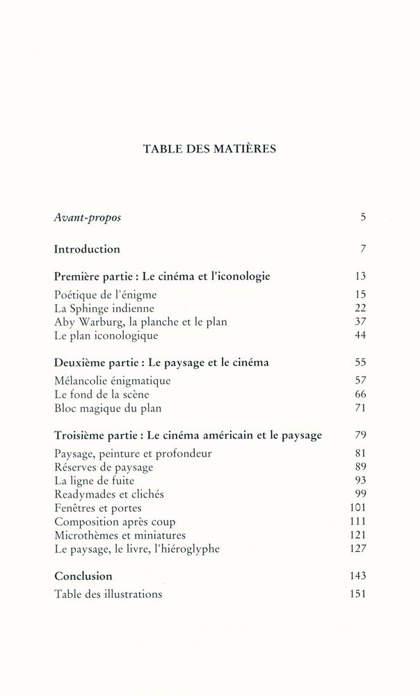 『L'image - paysage : Iconologie et cinéma』 2