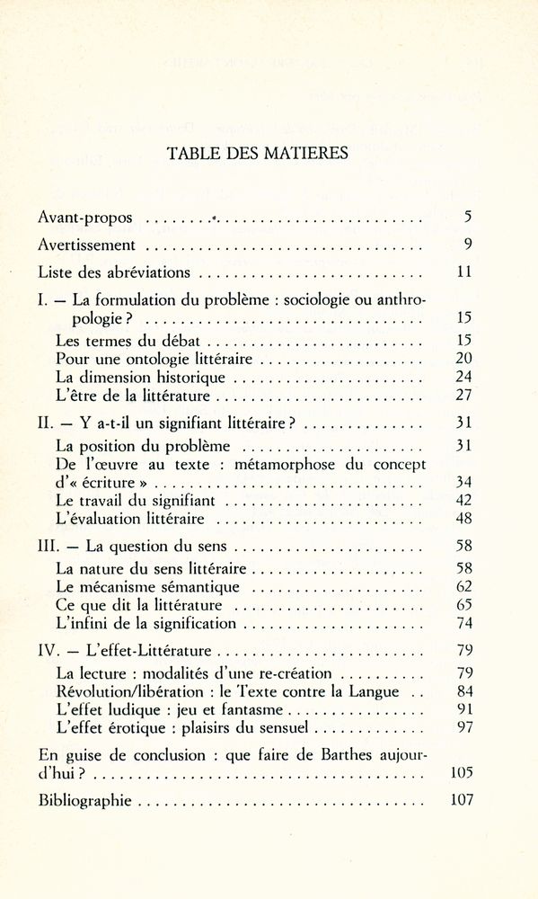 『LA LITTÉRATURE SELON ROLAND BARTHES』 2
