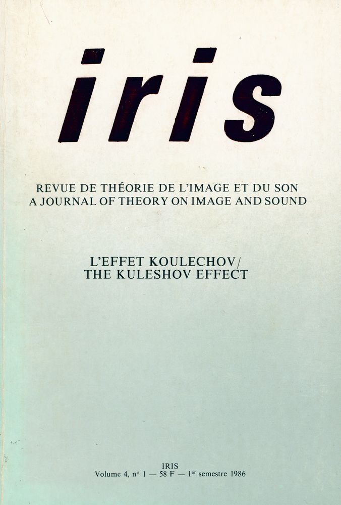 『iris』 Volume 4, n° 1, 1er semestre 1986 1