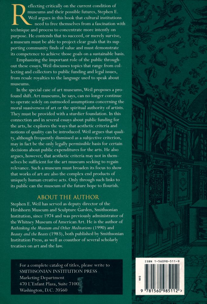 『A cabinet of curiosities : inquiries into museums and their prospects』 4