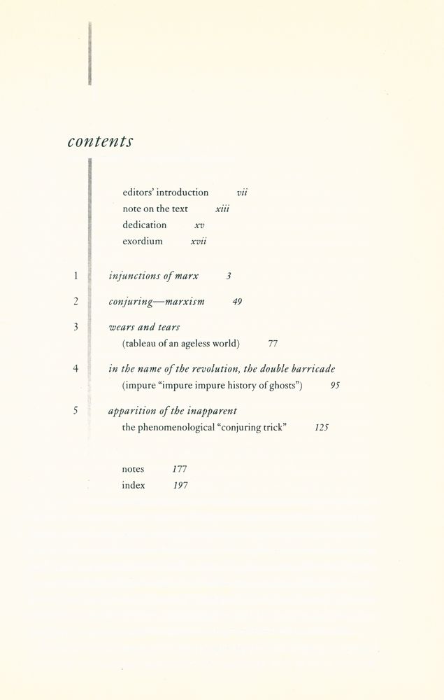 『Specters of Marx : the state of the debt, the work of mourning, and the New international』 2