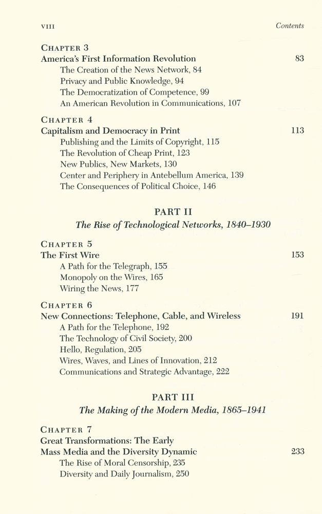 『The creation of the media : political origins of modern communications』 3