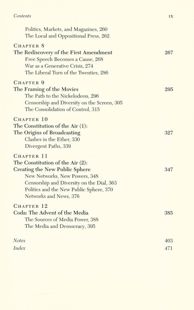 『The creation of the media : political origins of modern communications』 4