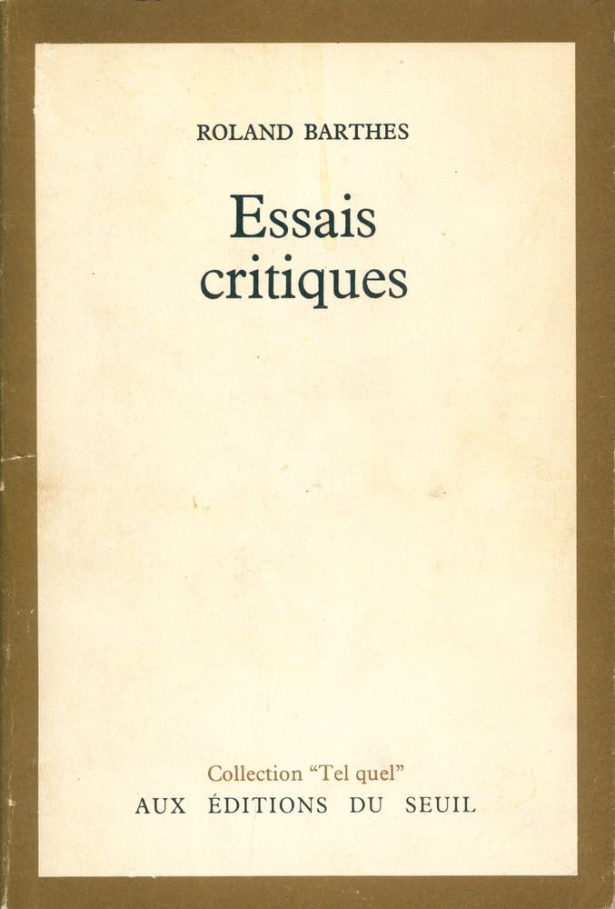 『Essais critiques』 1