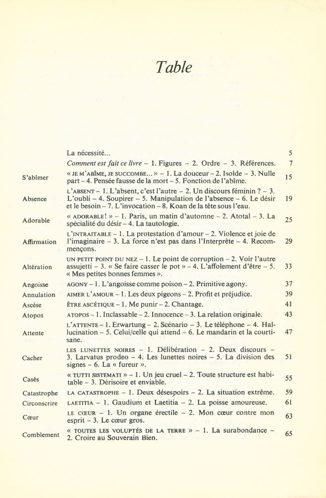 『FRAGMENTS D'UN DISCOURS AMOUREUX』 2