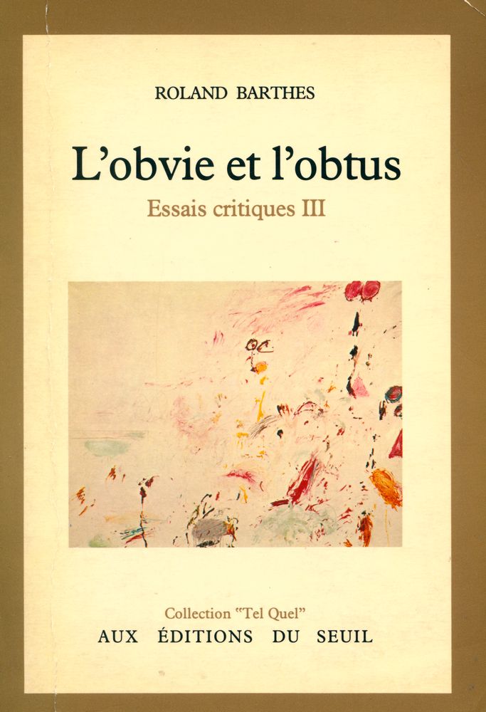 『L'obvie et l'obtus : Essais critiques Ⅲ』 1