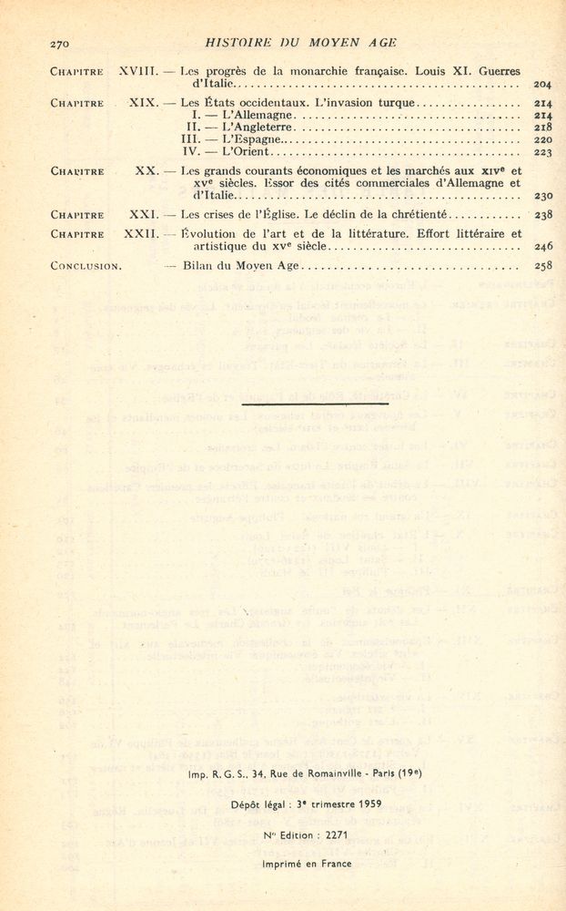 『LE MOYEN AGE de 987 à 1492』 3