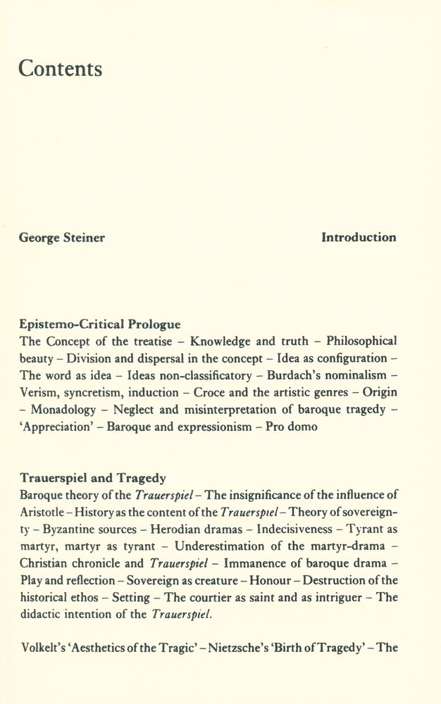 『THE ORIGIN OF GERMAN TRAGIC DRAMA』 2