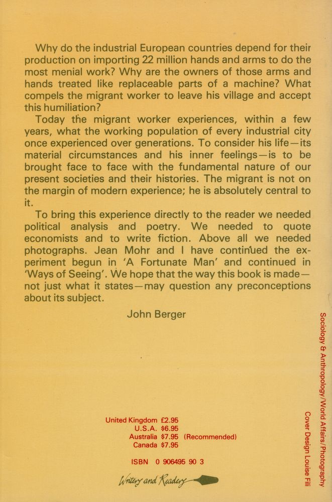 『A SEVENTH MAN : A book of images and words about the experience of Migrant Workers in Europe』 3