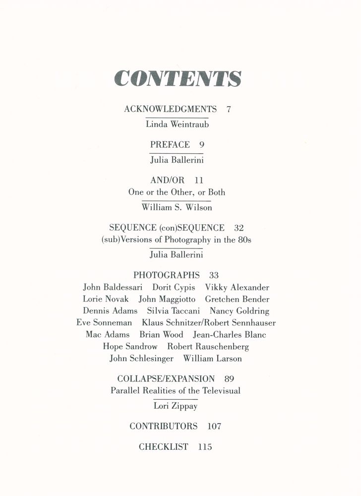 《SEQUENCE (con) SEQUENCE : (sub) VERSIONS OF PHOTOGRAPHY IN THE 80s》 2