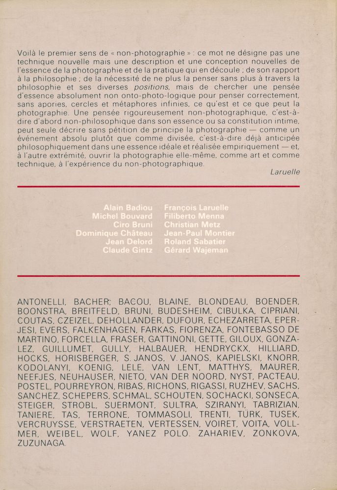 『POUR LA PHOTOGRAPHIE : Tome 3 la vision non photographique』 5
