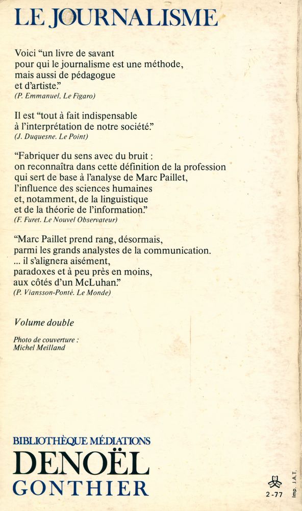 『LE JOURNALISME : fonctions et langages du quatrième pouvoir』 3