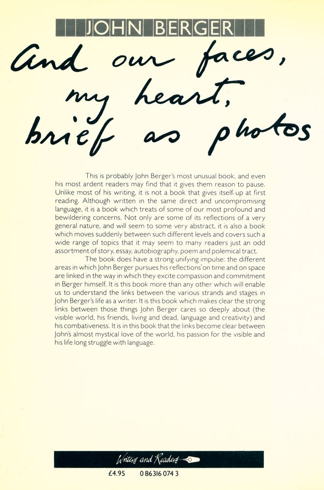 『And our faces, my heart, brief as photos』 3