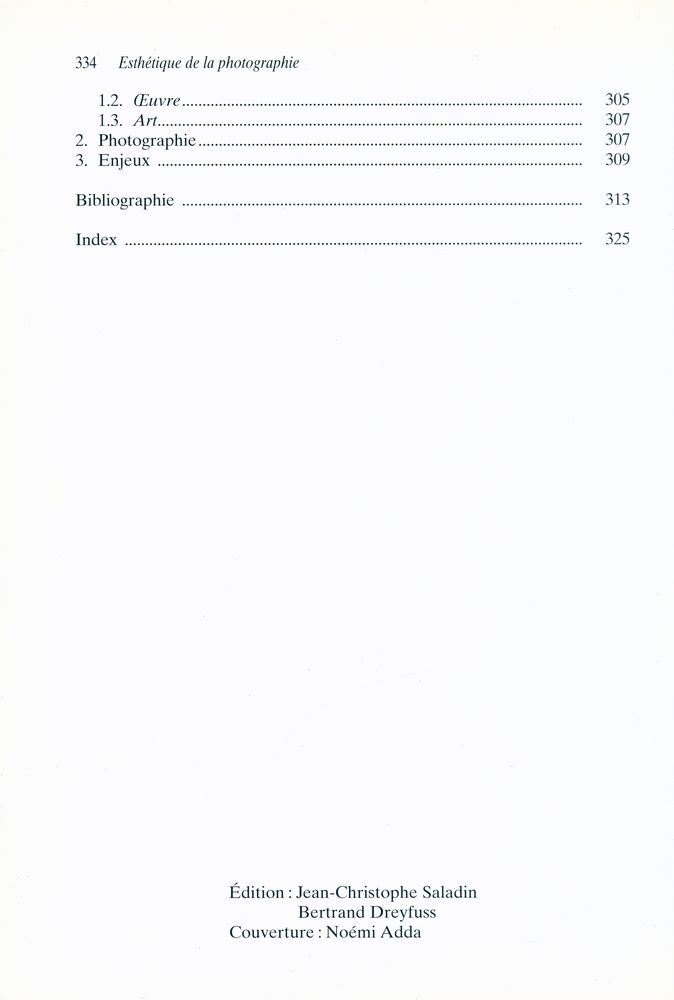 『Esthétique de la photographie : La perte et le reste』 7