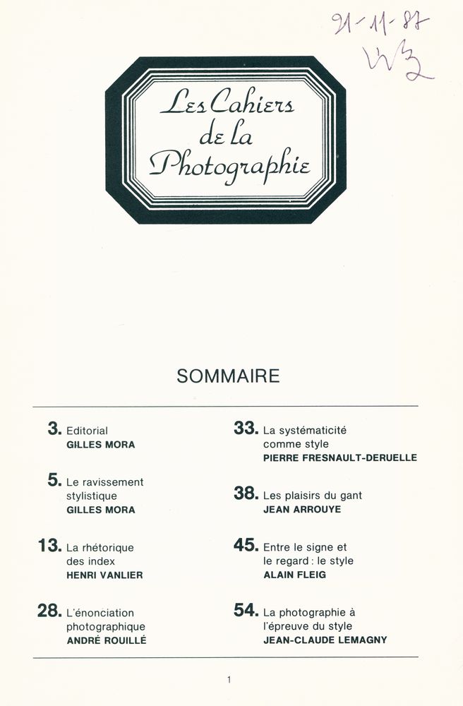 『Les Cahiers de La Photographie』 5  2