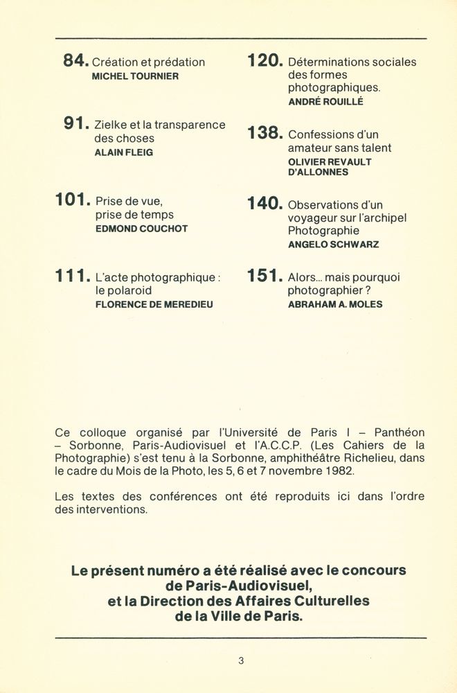 『Les Cahiers de La Photographie』 8 NUMÉRO SPÉCIAL 2 3