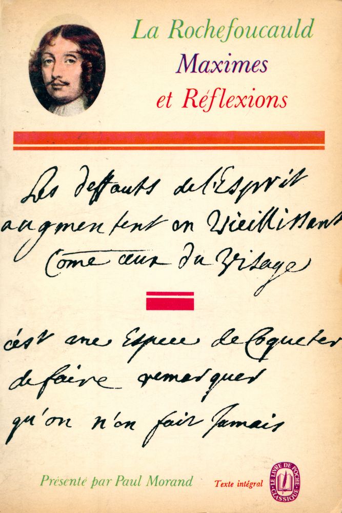 『Réflexions ou sentences et maximes morales : suivis de Réflexions diverses』 1